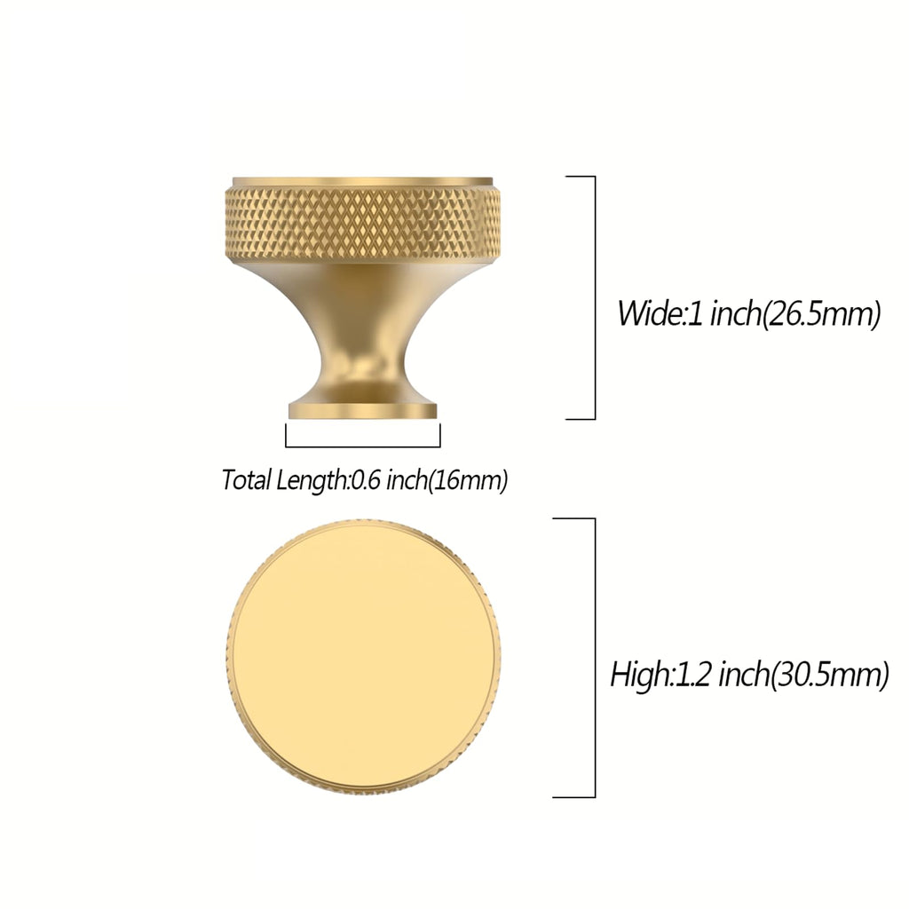 10 Pack Champagne Bronze Kitchen Cabinet Knobs Knurled Dresser Knobs Drawer Pulls Cabinet Hardware Aluminum Knob