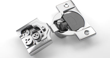 20 Pack, 1/2" Overlay 3D Soft Close Concealed Hinge for Face Frame Door, Smooth Slow Self Closing Hinges, Satin Nickel
