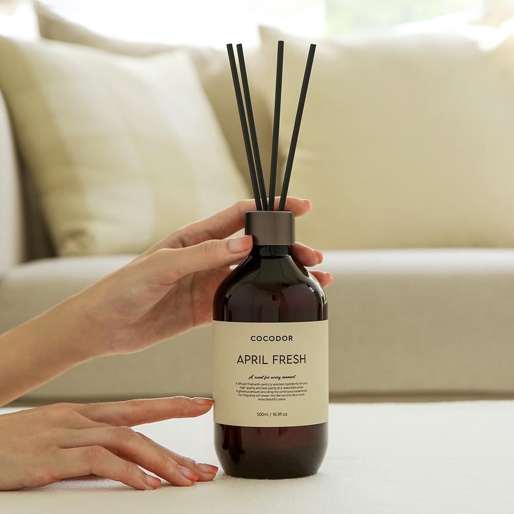 Premium Reed Diffuser/Black Cherry /16.9oz /2 Pack/Large Capacity Fragrance Scent Oil Stick Diffuser Set Bathroom