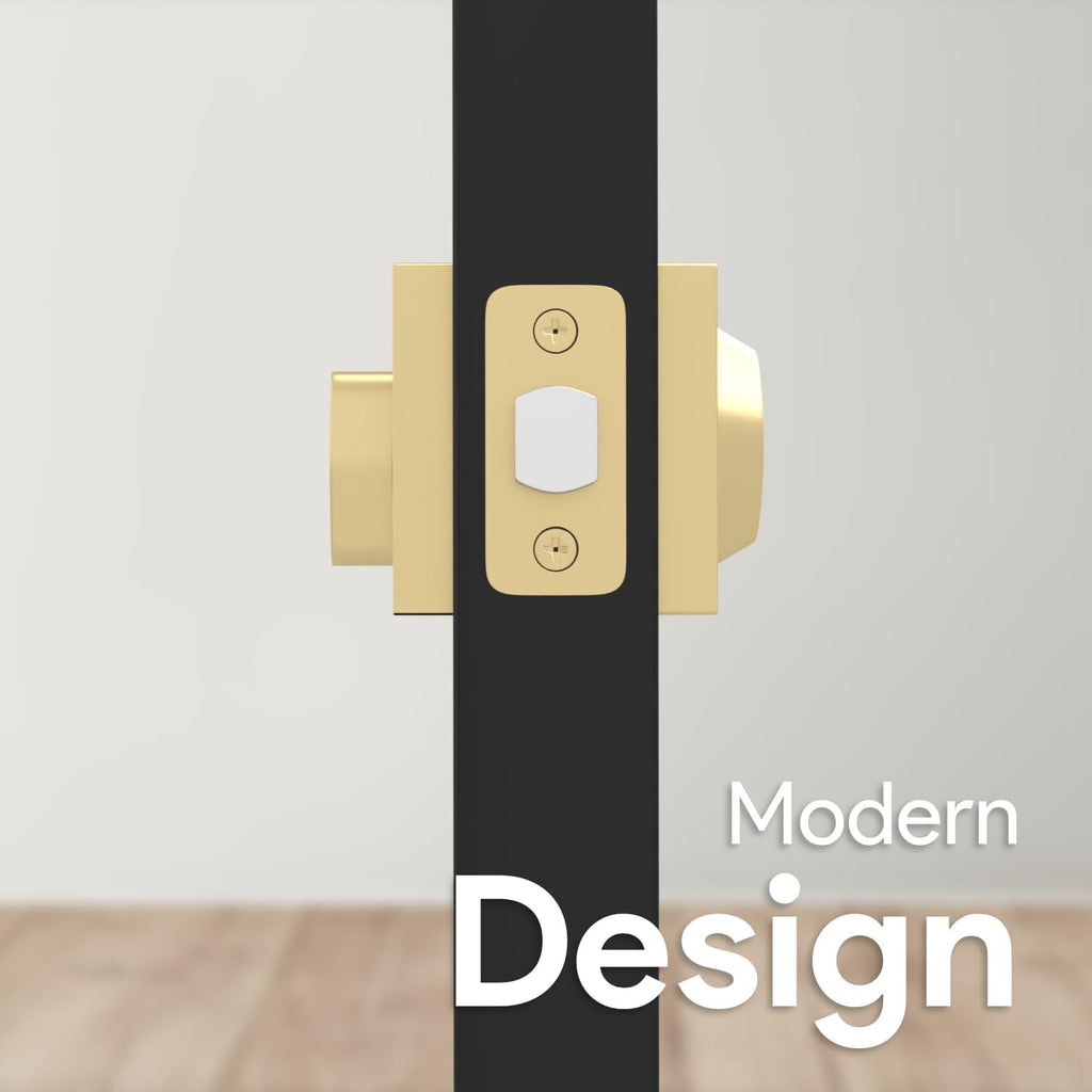 Laura Deadbolt Lock Gold - Single Cylinder Reversible