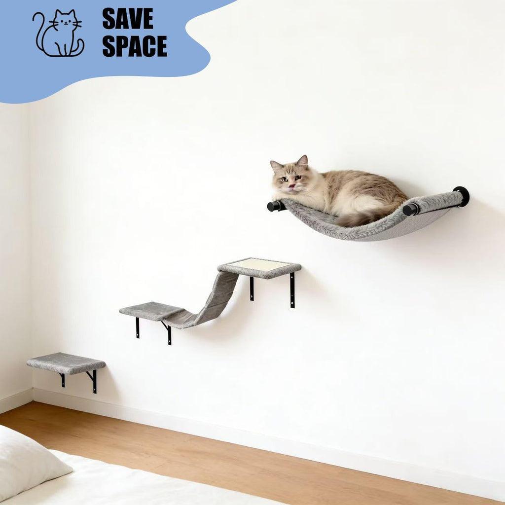 Cat Wall Shelves Set Cat Mounted Climbing Wall System wall Furniture