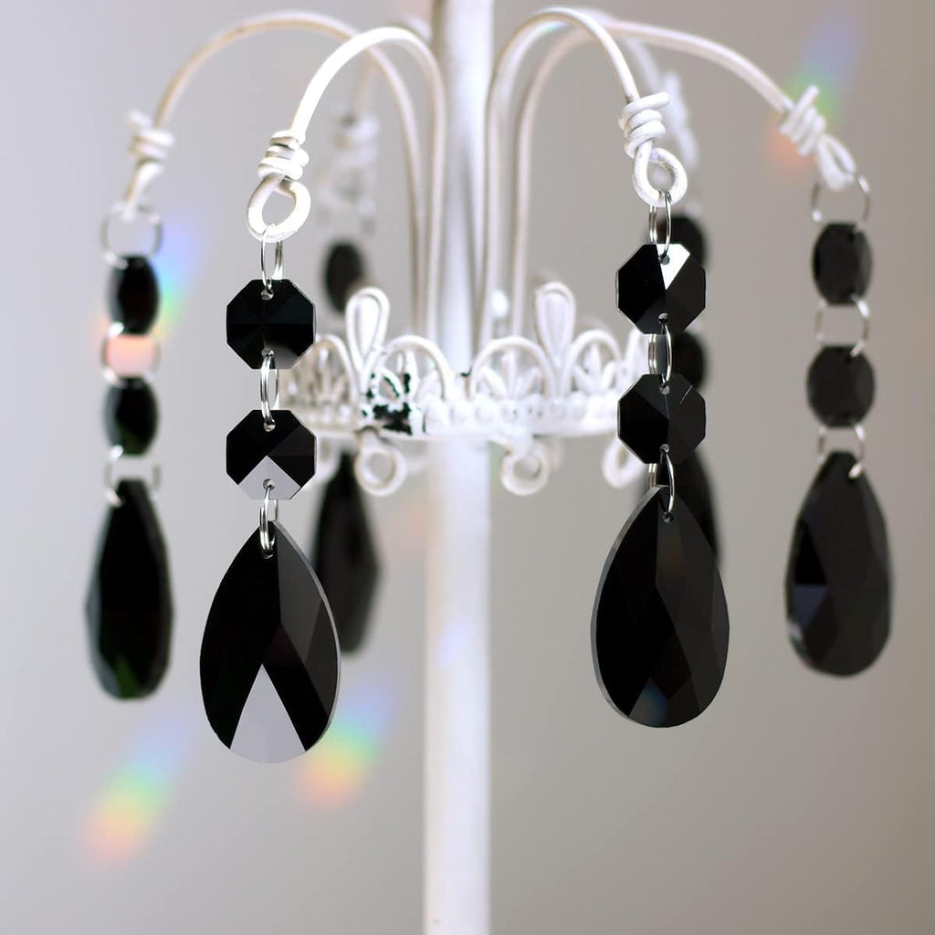 20pcs Teardrop Chandelier Crystal Prism 38mm Replacement Beads - Hanging Crystals Glass Parts for Chandelier