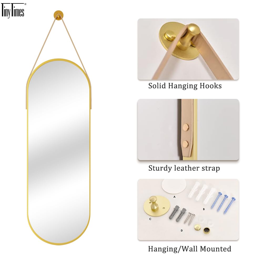 Wall Mounted, 48"x16"Full Length Oval Body, Gold