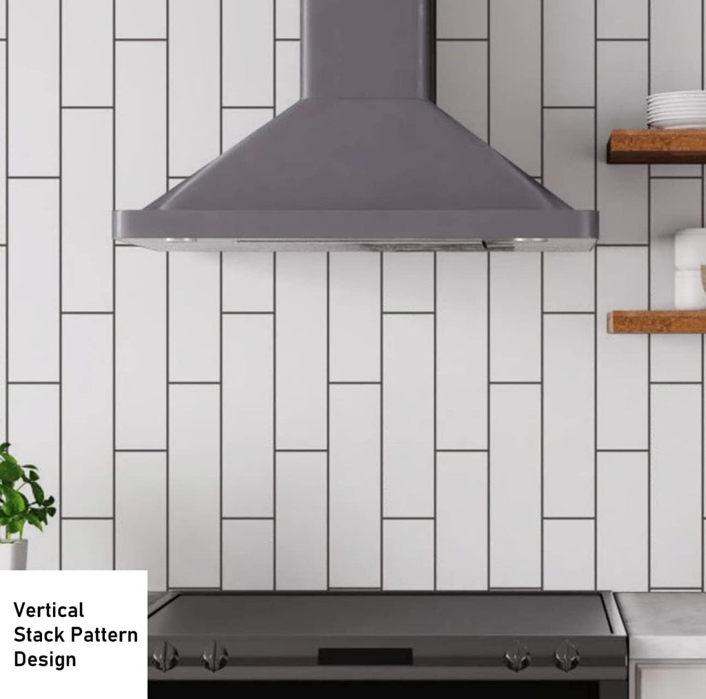 White Ceramic Subway Tile 3X12 (Box of 6 Sqft - 25 Pieces) (Gloss)