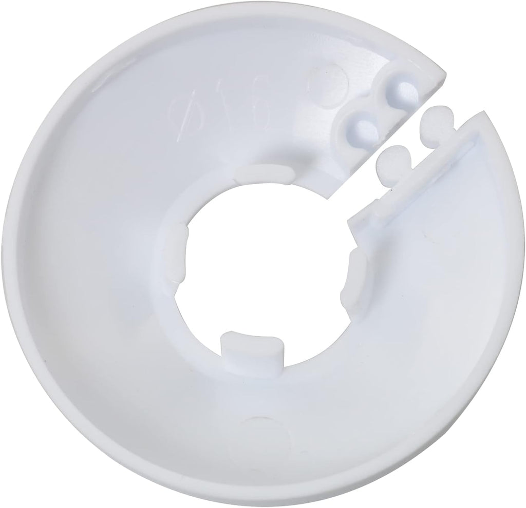 1/2 inch Outer Diameter Flange Water Pipe Cover Decoration White Pipe Cover Radiator PP Plastic 16mm(5/8") Escutcheon