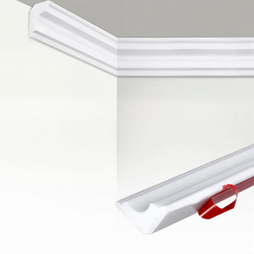 9.8 ft x 2 in Ceiling Crown Molding Trim White Peel and Stick