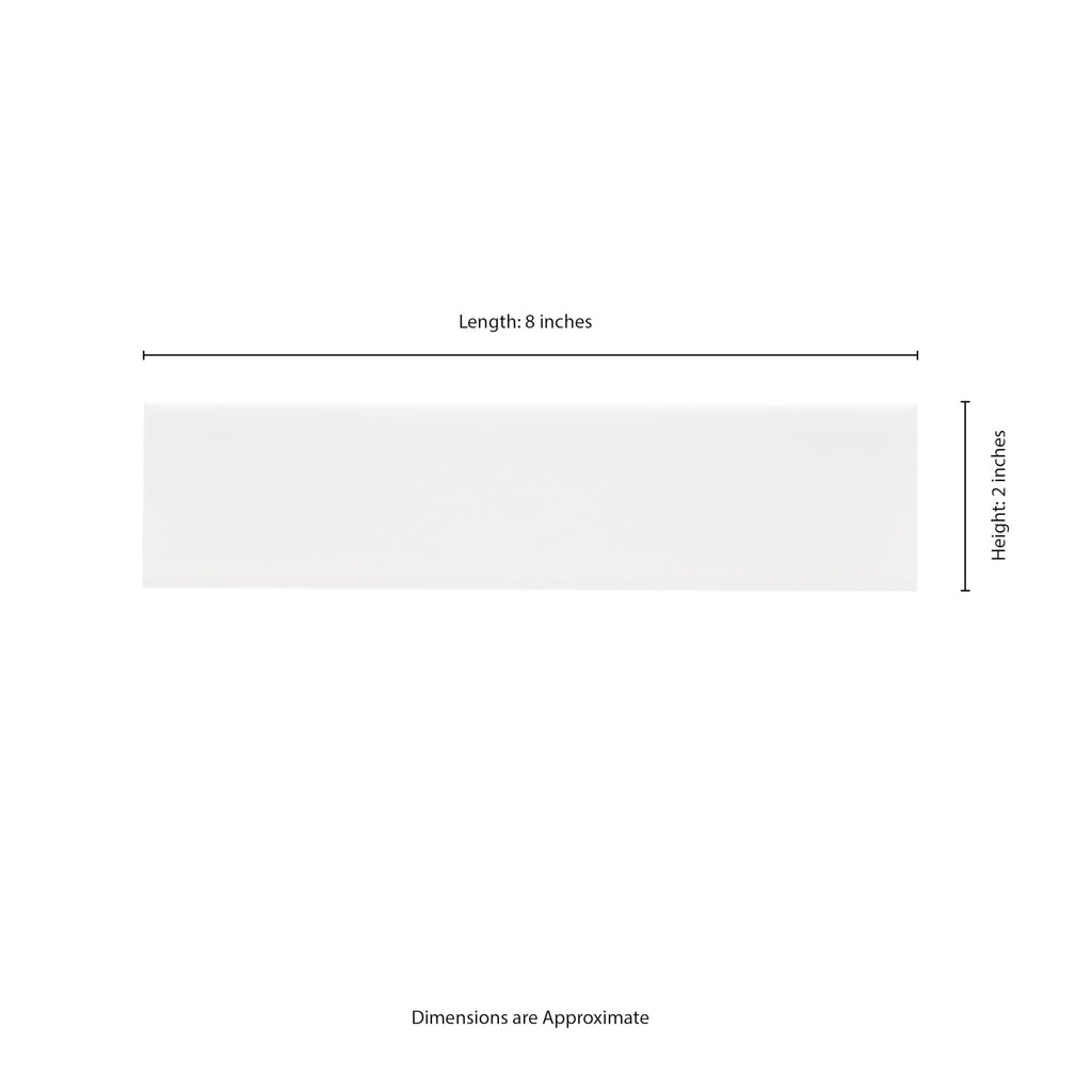 Ceramic Wall Tile | Metro White | 2" x 8"