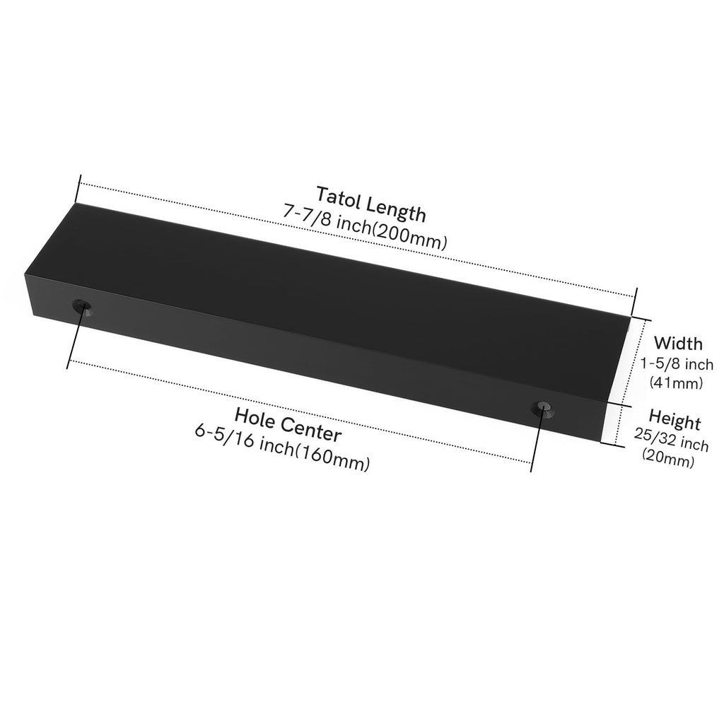 24 Pack 5" Cabinet Pulls Black Finger Pulls for Cabinets