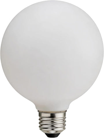 Oversized G40 Large Globe Light Bulb 60 Watt Equivalent, Dimmable E26 Base, Warm White, Porcelain Coated Edison Bulb