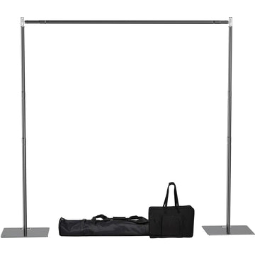Photo Backdrop Stand 10x8ft Pipe and Drape Kit Adjustable Party Decorations