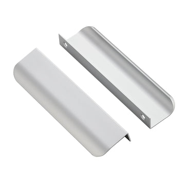 10 Pack Finger Pulls 128mm/5 Hole Center Silver Tab Cabinet Handle