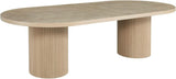 Dobby 90"-123" Extendable Oval Wooden Mid Century Modern Dining Table with Double Pedestal Base, Oval Dining Table