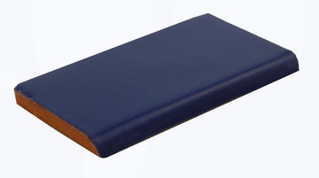 Y TRADICIN 12 Mexican Surface Single Bullnose Blue Ceramic Trim Tiles 2x4 Modern Style, Rectangular Shape, Solid