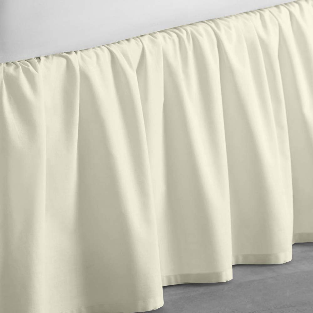 Lightweight Ruffled Bed Skirt, Full Size 24 Inch Drop - 100% Microfiber, Soft and Stylish, Dust Ruffle - Bed Skirt