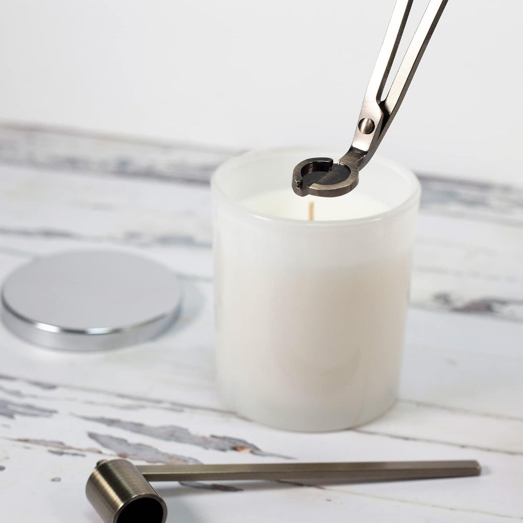Candle Wick Trimmer and Candle Snuffer Accessory Set - Pick Your Color