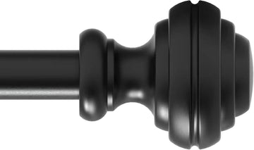 Curtain Rods for Windows 48-84 inch,3/4 inch Heavy Duty Adjustable Decorative Curtain Rod with Modern Finials,Window