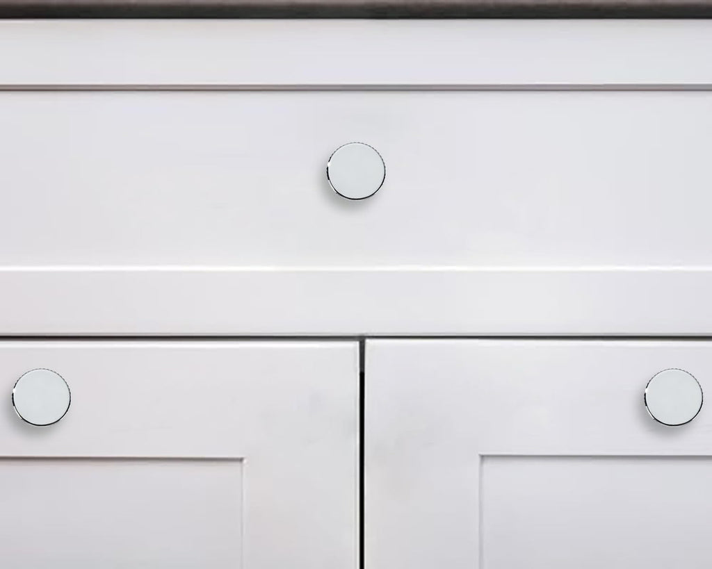 2 Pack Polished Chrome Cabinet Knobs Solid Heavy-Duty Bifold Closet Door Knobs Cabinet Hardware Handle for cabinets