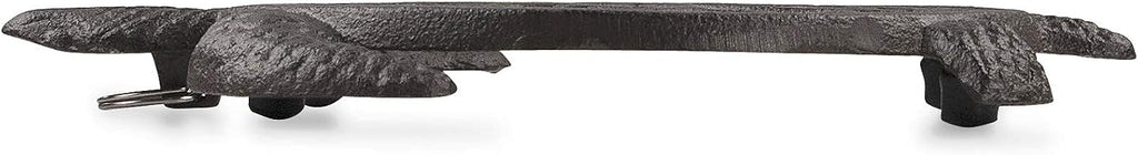 Cast Iron Trivet for Hot Dishes, Pots, and Pans, Metal Trivet, Sea Turtle Design, Rubber Feet Caps, Ring Hanger, 8.25