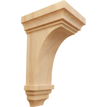 Medium Jefferson Wood Corbels, 5"W x 5 3/4"D x 10"H, Red Oak