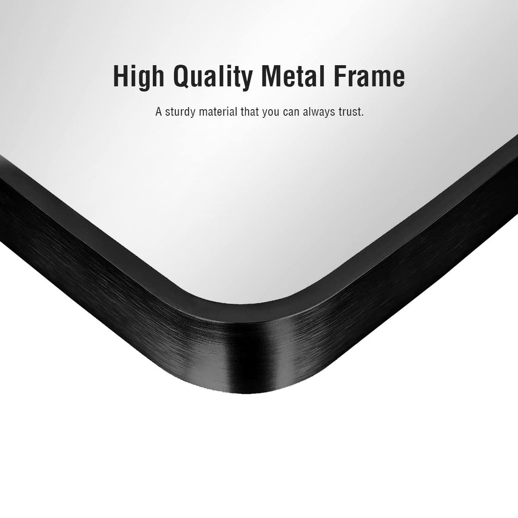 Full Length Mirror with Stand, 47"x91" Floor Mirror Freestanding, Arched Mirror, Oversize (Black)