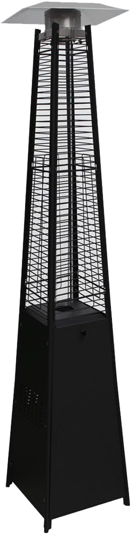 42,000 BTU Floor Standing 360° Pillar of Flame Gas Outdoor Patio Heater, 89" Pyramid Heater s, Black