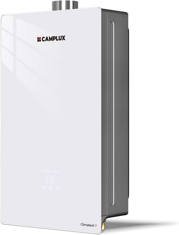Climatech 7 170, 000 BTU(Real Data) Tankless Water Heater Gas, 6.86 GPM(Up to 7.6 GPM)