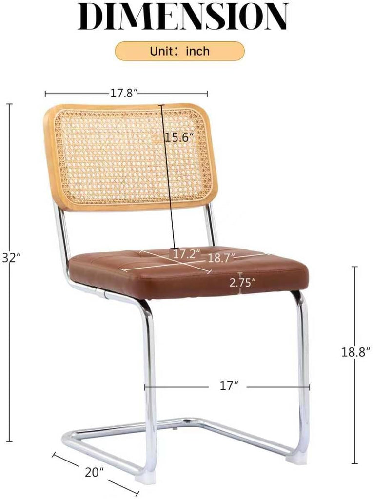 KCC Mid Century Modern Dining Chairs Set of 2
