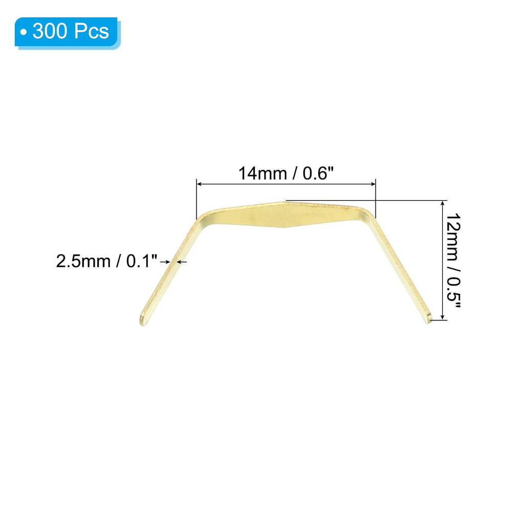 12x14mm Copper Chandelier Connector Pins, 300Pcs Chandelier Crystal Clips for Fastening Crystals Parts, Chandelier