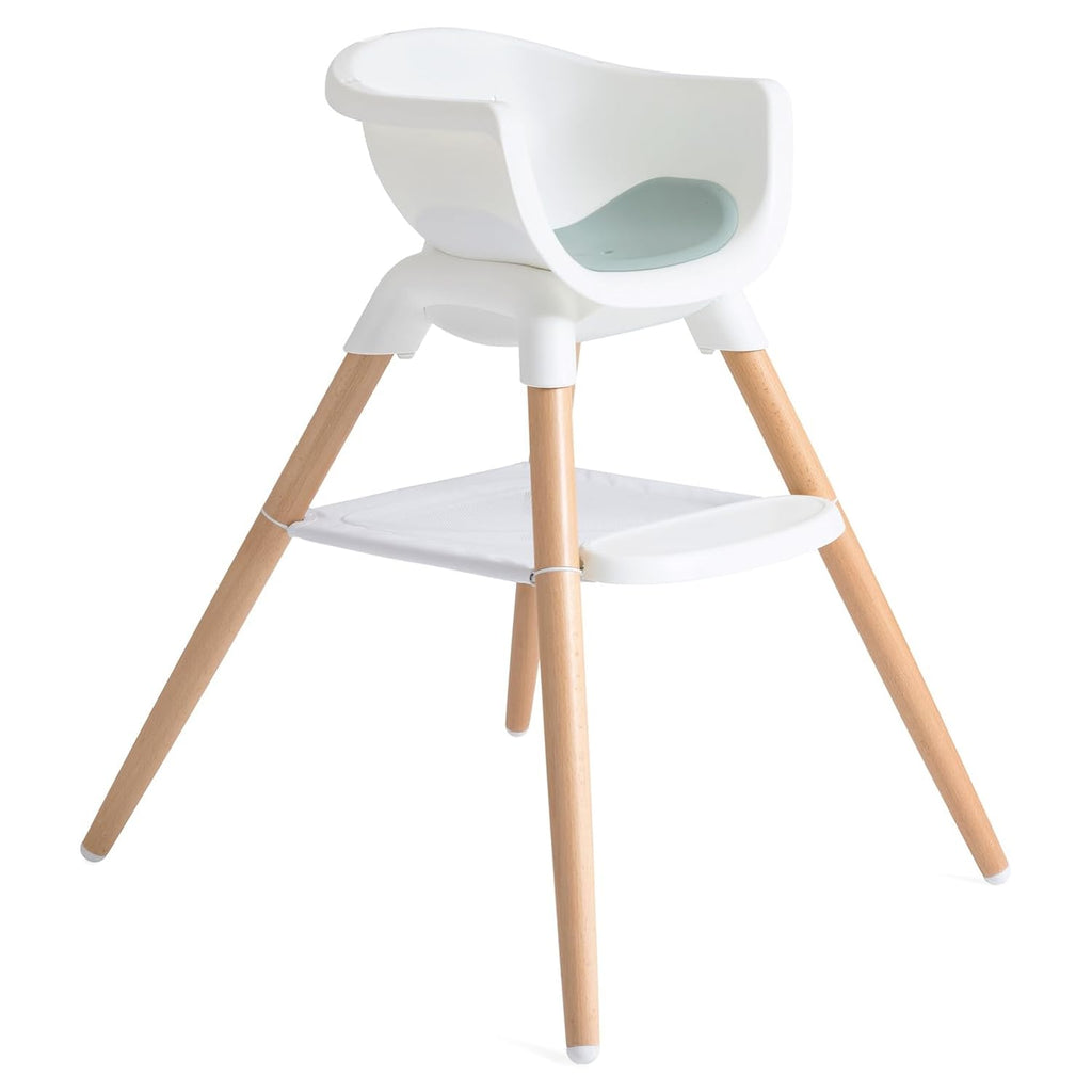 Chai Multi-Mode Highchair - European Beech Wood, Convertible, 9+ Modes, Birth up to 60 lb. (Mist) | European Beech