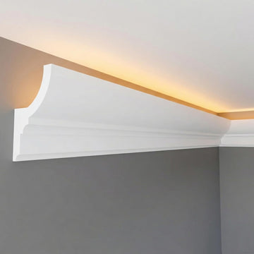 10 Pack 47.24′′(Total 39.4 Ft) Ceiling Crown Molding with LED Duct Kit