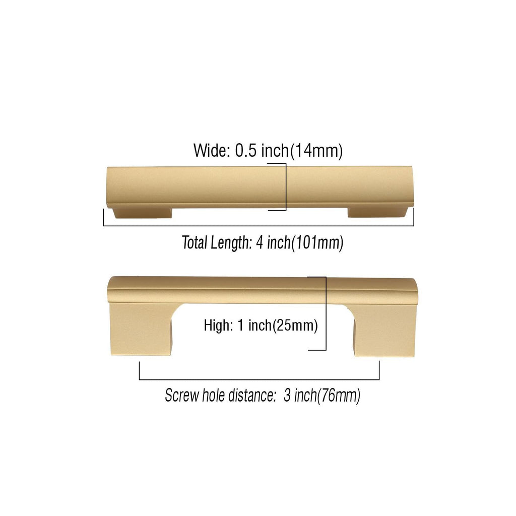 15 Pack 3 Inch(76mm) Brushed Gold Cabinet Pulls Kitchen Cabinet Handles Gold Cabinet Pulls Cabinet Hardware for