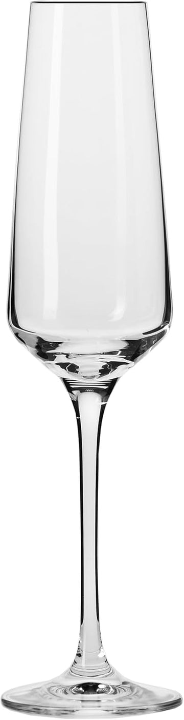Crystal Champagne Flute Glass | Set of 6 | 6.1 oz | Avant-Garde Collection | Perfect , Restaurants and Parties |
