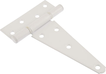 T-Hinges, 6in, 2 Pack, White Plated