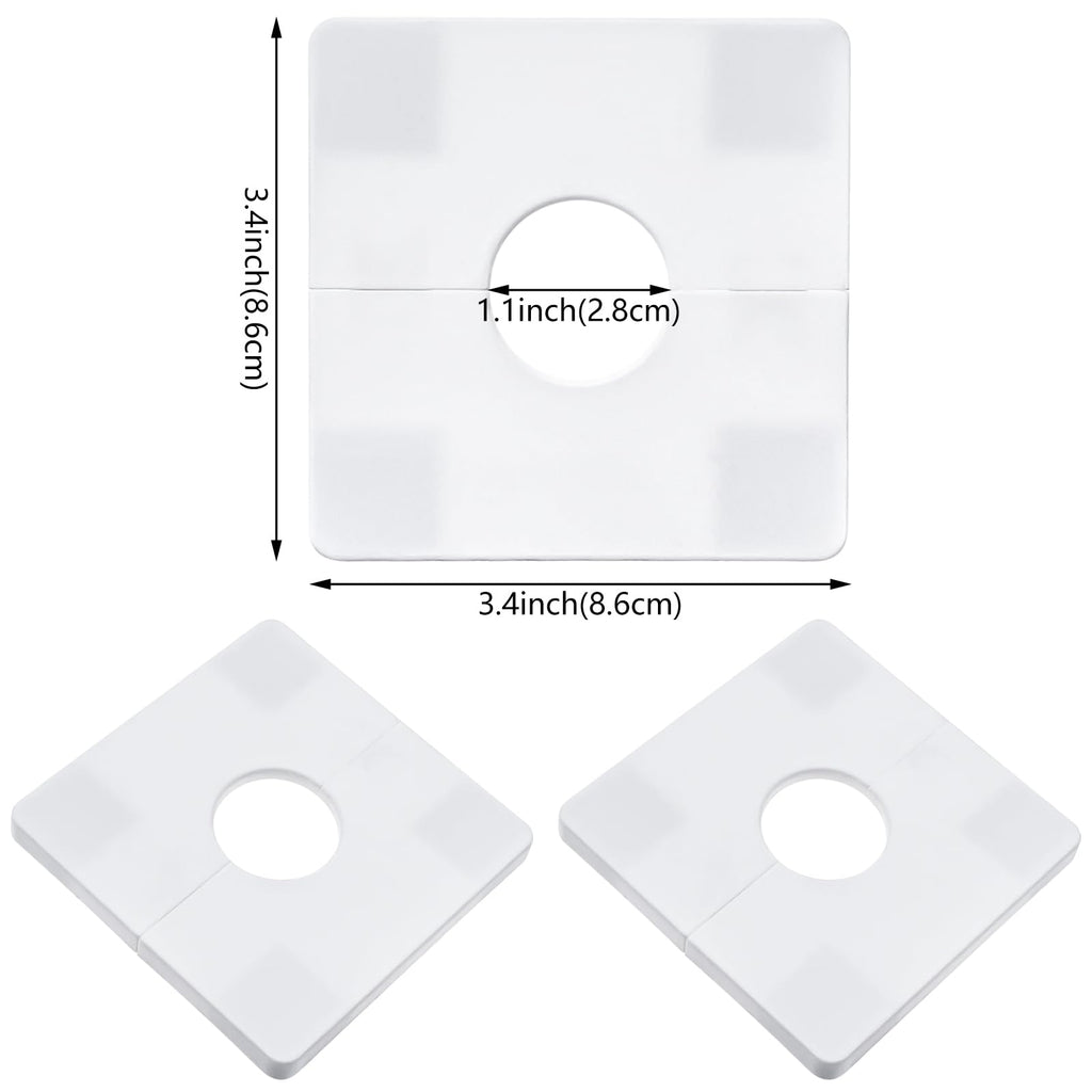 5 Pcs Escutcheon Plate Wall Split Flange 28mm/1.1inch Split Flange Toilet Pipe Flange Cover Pipe Cover White ABS