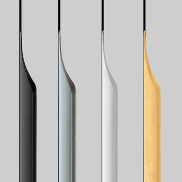 5 Pack Finger Pulls for Cabinets, Streamlined Long Concealed Handle Kitchen Door Drawer Cabinet, Mount Finger Edge