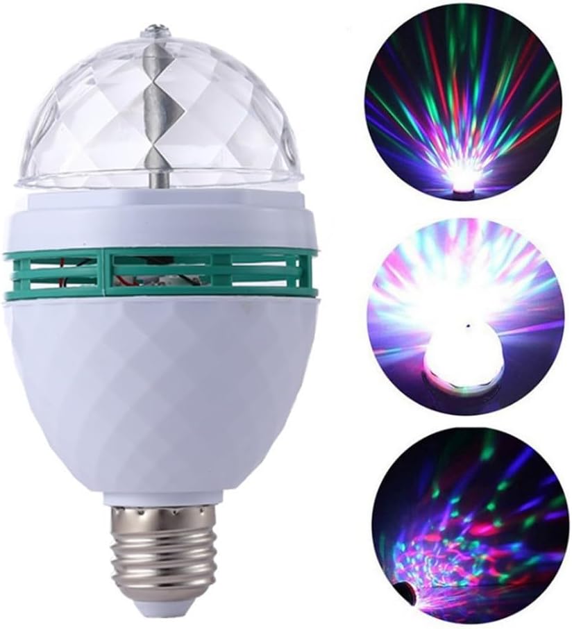 RGB Rotating LED Light Bulb Bayonet Base Party Lamp