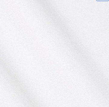 Designz 60" Wide White Premium Poly Poplin Polyester Fabric by The Yard - Wrinkle Free, Lightweight, Durable