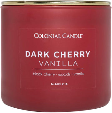 Dark Cherry Vanilla Scented Jar Candle, Pop of Color Collection, 3 Wick, 14.5 oz - Up to 60 Hours Burn - Set of 145