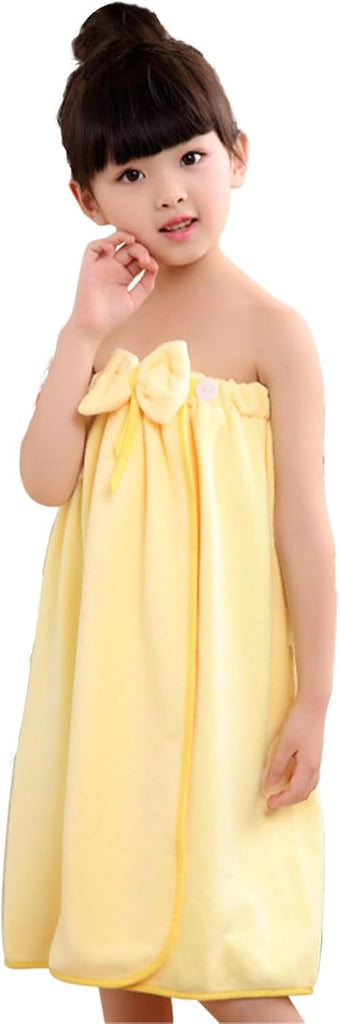 Kids Girls Spa Bath Towel Robe Beach Shower Cover Up Body Wrap
