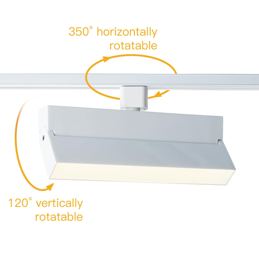 Dimmable LED Track Lighting Heads H Type, White 24W 1 Pack