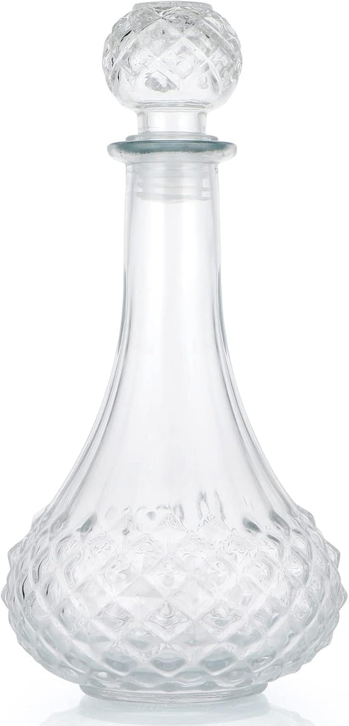 Glass Decanter with Airtight Stopper, 800ML/27OZ Liquor Decanter Bottle for Wine, Whiskey, Brandy, Vodka (Long Neck)