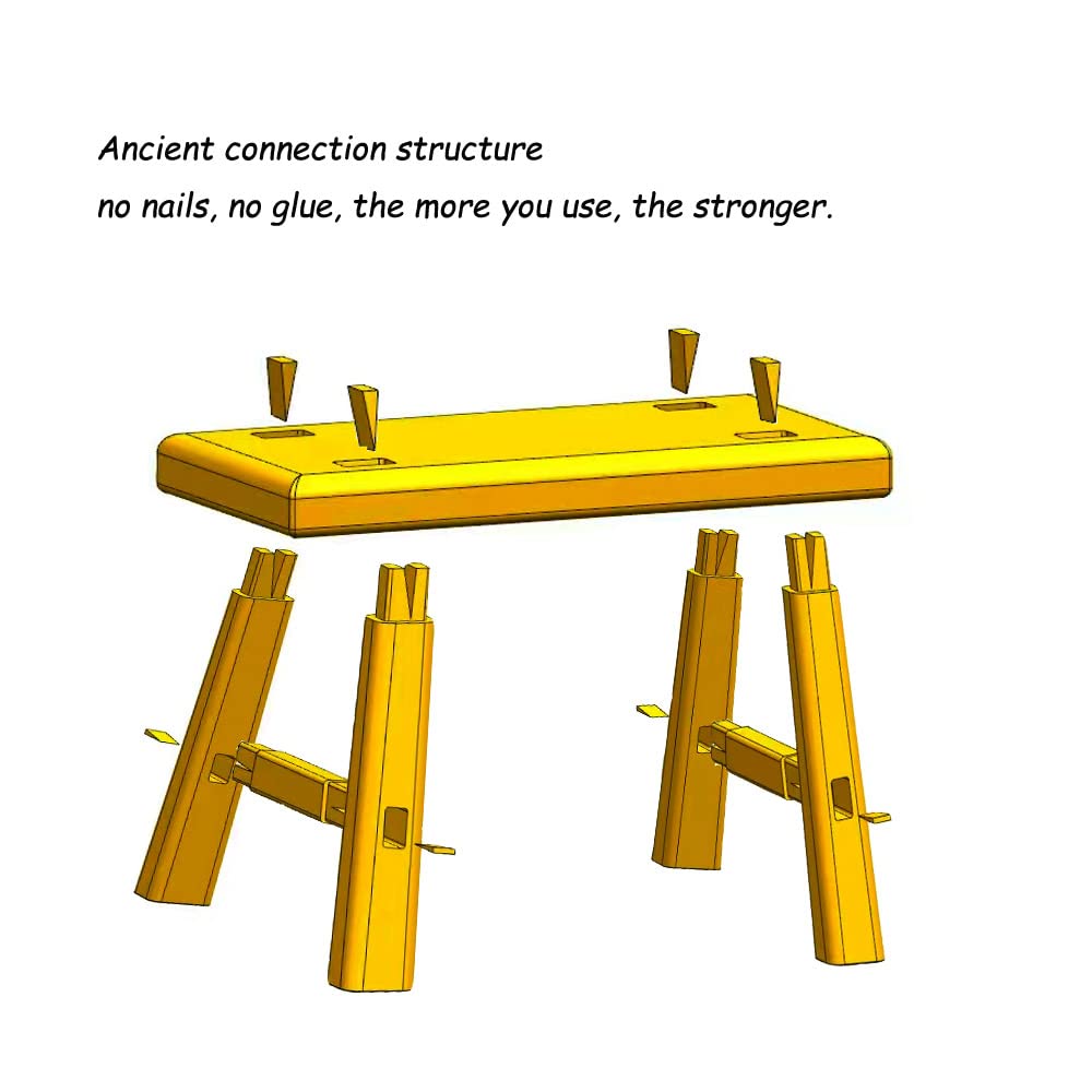 Handmade Solid Wood Stool Milking10 Height Wooden Step Stool Simple Wooden Viking (12" Long 6" Wide)