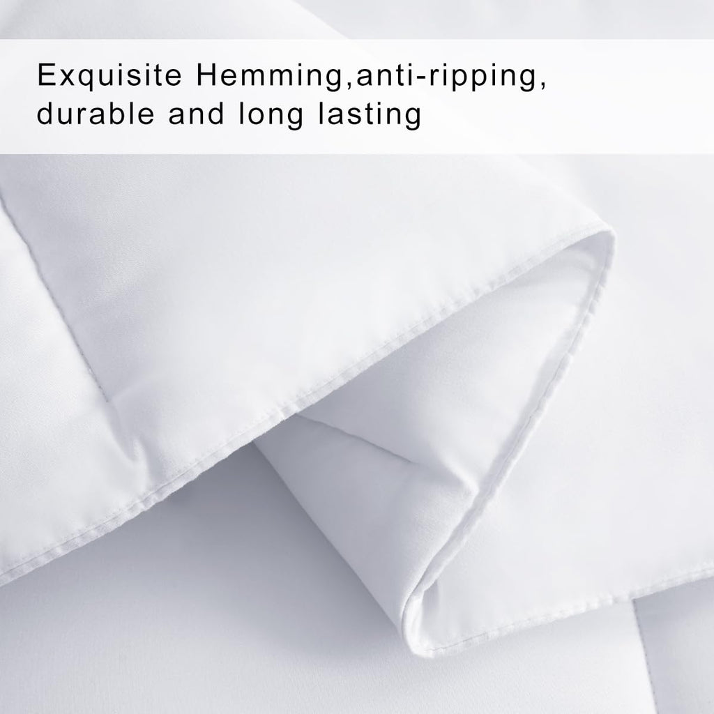 All-Season Queen Size Cooling Comforter Duvet Insert - White