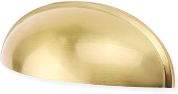 5 Pack 3 in Light Brass Bin Cup Pulls Brushed Gold Cabinet Pulls Gold Cup Drawer Dresser Hardware Closet Door Pull