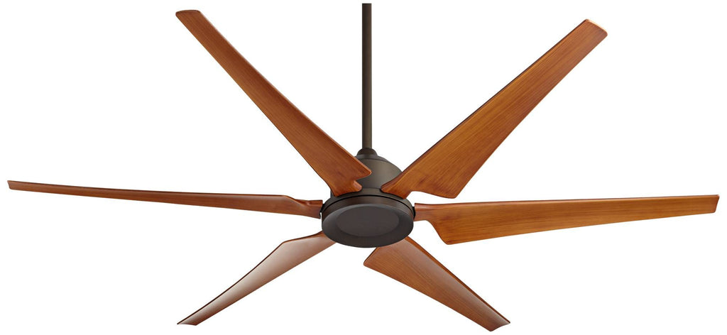 72" Power Hawk Modern Industrial Indoor Outdoor Ceiling Fan with Remote Control Oil Rubbed Bronze Painted Wood Damp