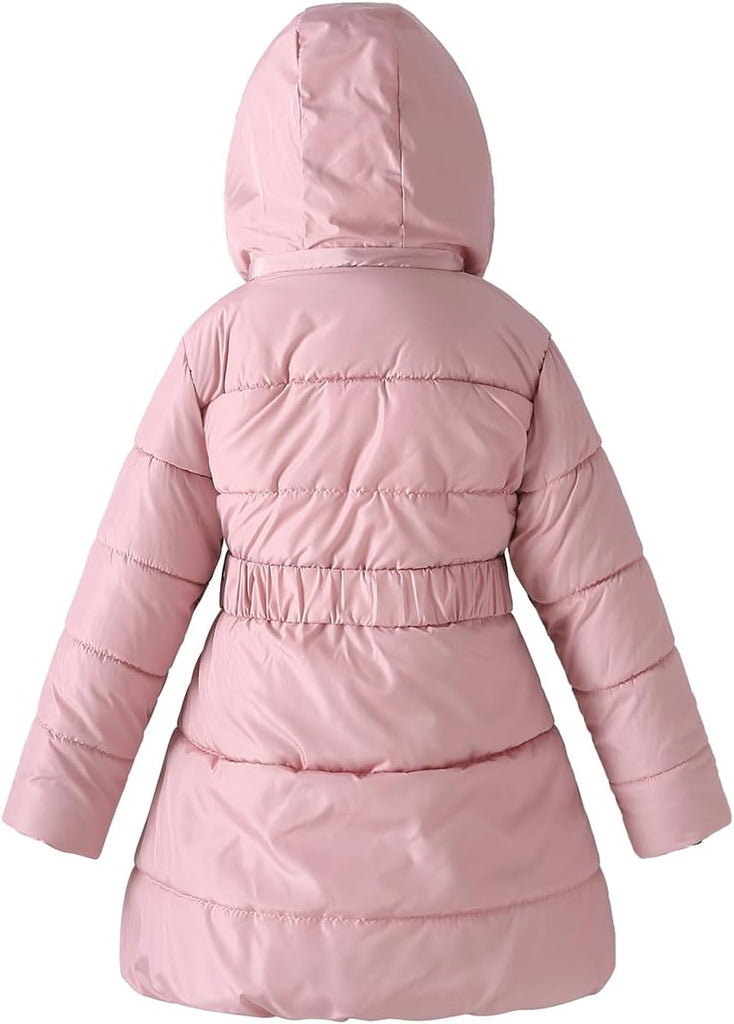 Girl Winter Dress Coats Hooded Fleece Jacket Kid Padded Heavy Parka
