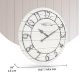 Presentime & Co Classic Farmhouse Shiplap Clock, 19.5 inch