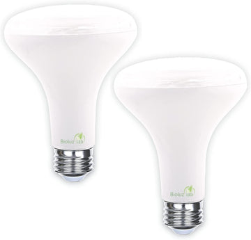 Grow Light Bulbs, Full Spectrum 3000K BR30 Floodlight Bulbs for Indoor Plants, 9W, Low Heat & Energy Efficient, 2-Pack