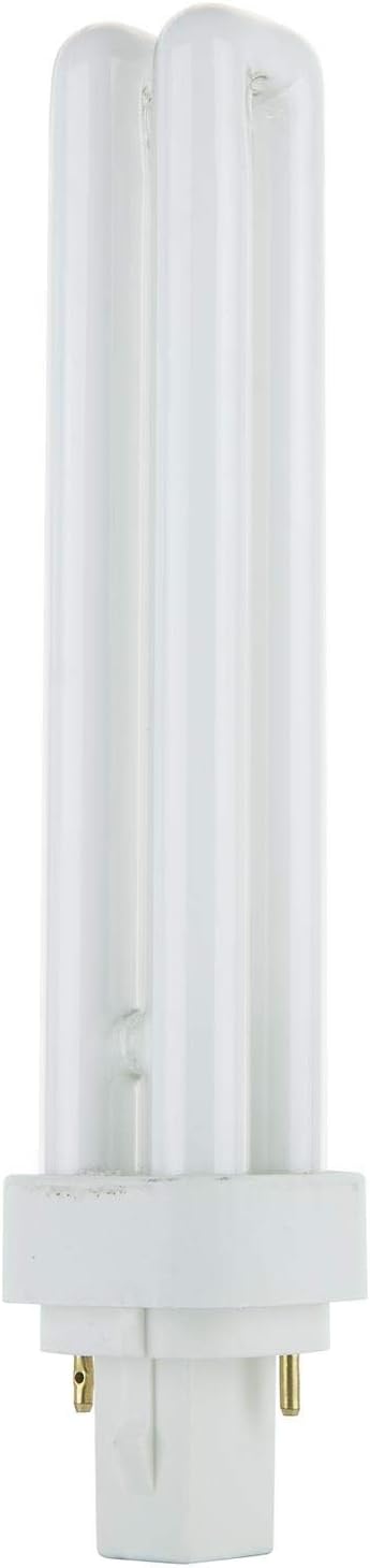 (10 Pack) PLD-26W 827, 2 Pin G24D-3, 26 Watt Double Tube, Compact Fluorescent Light Bulb