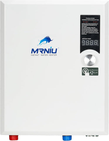 24Kw 240V Electric Tankless Water Heater, LED Temperature Display, On-Demand Instant Hot Water